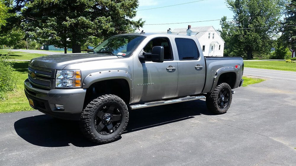2007-2013 Chevrolet Silverado 1500 Short Bed 69.3" Fender Flare Set - Bolt Style (Pocket Style)