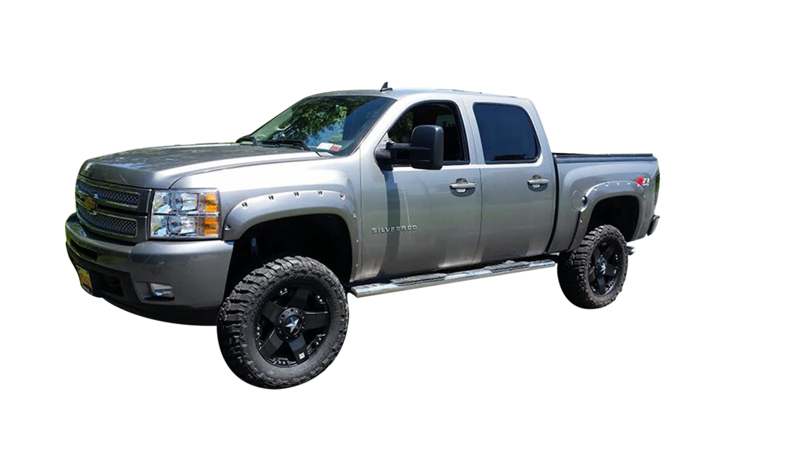 2007-2013 Chevrolet Silverado 1500 Short Bed 69.3" Fender Flare Set - Bolt Style (Pocket Style)