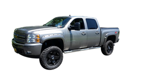 2007-2013 Chevrolet Silverado 1500 Short Bed 69.3" Fender Flare Set - Bolt Style (Pocket Style)