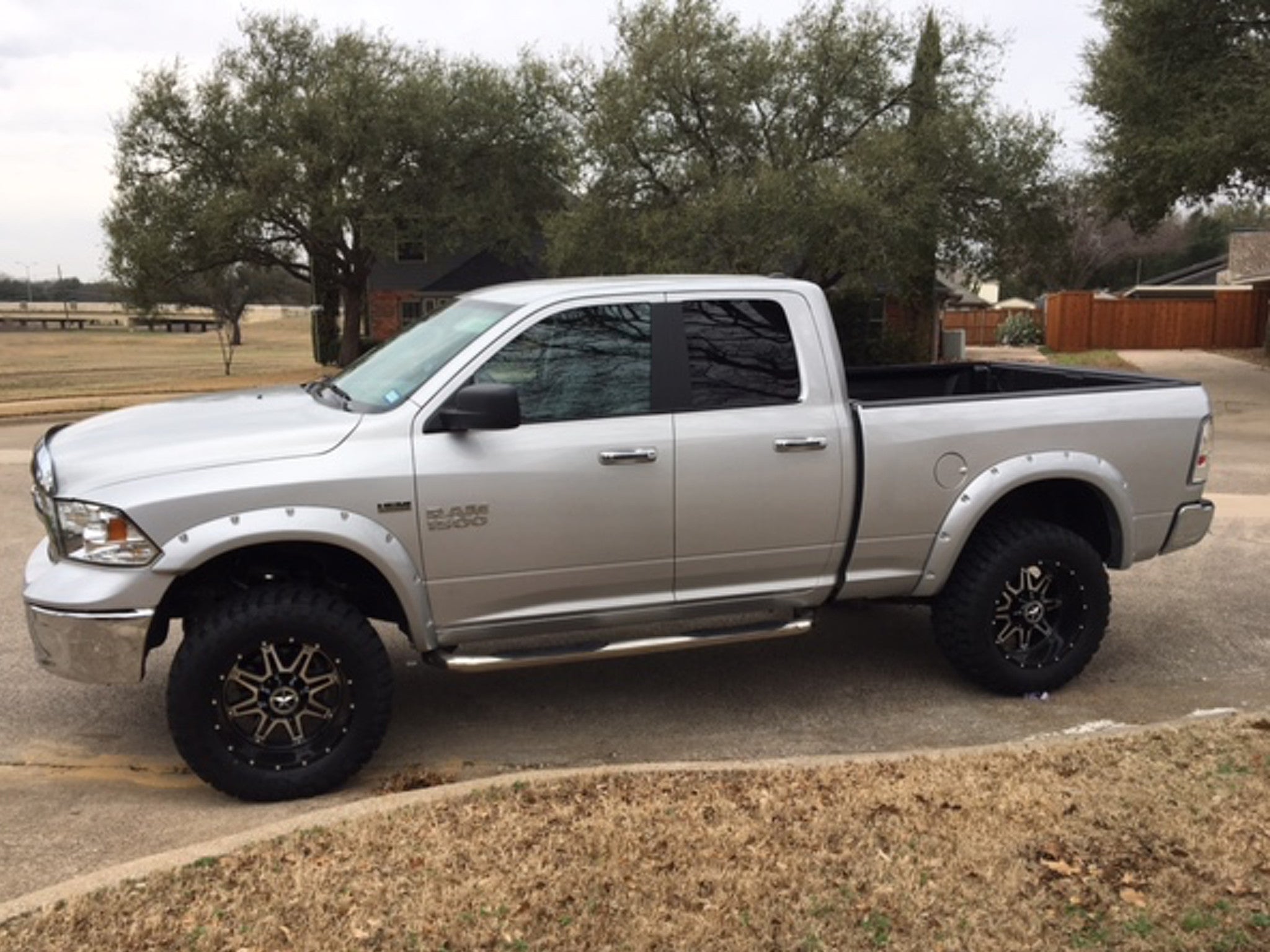 2009-2018 Dodge Ram 1500 Painted to Match Fender Flare Set - Bolt Style
